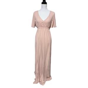 Show Me Your Mumu Emily Empire Maxi Dress Women’s Size Small Peach